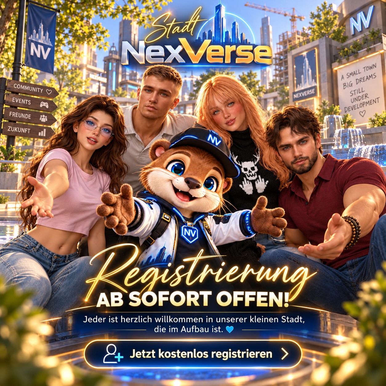 Bild zum Artikel Stadt Nexverse öffnet die Registrierung – werde jetzt Teil unserer virtuellen Welt!