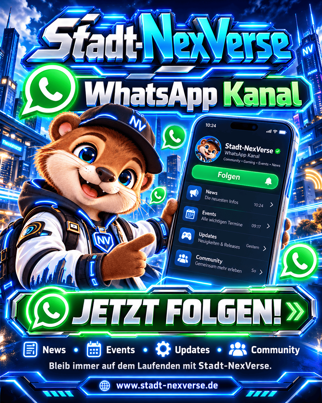 Bild zum Artikel Stadt-NexVerse Whatsapp Kanal!